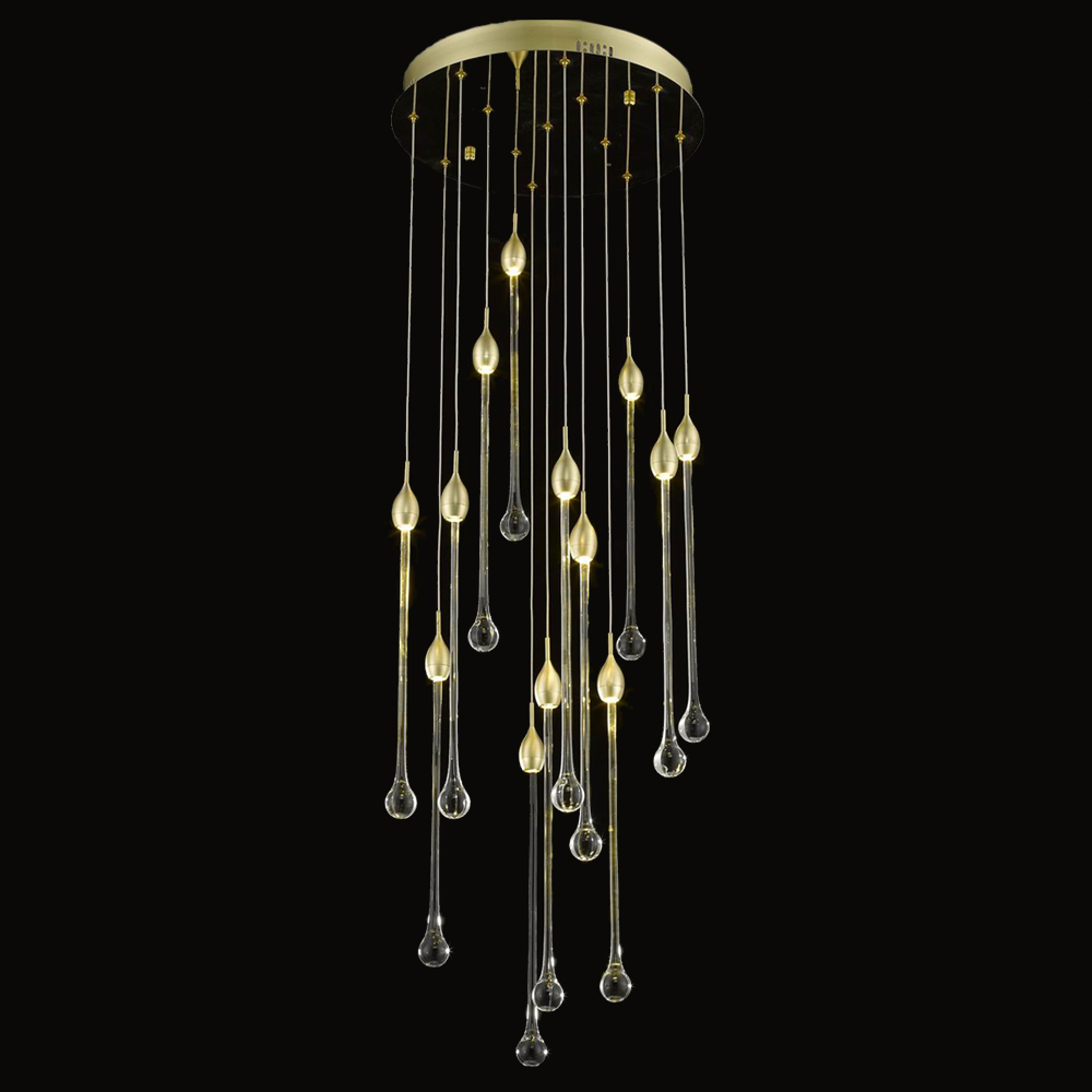 Подвесной светильник с подвесками из стекла
Подвесной светильник с подвесками из стекла