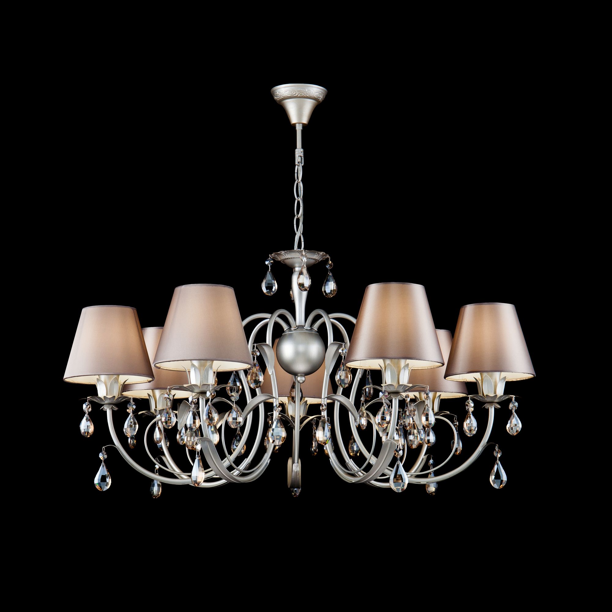 Подвесная люстра Alexandra с абажурами из атласа 
Подвесная люстра Alexandra с абажурами из атласа