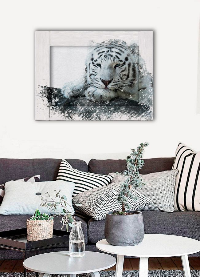 Картина с арт рамой белый тигр 80х100
Картина с арт рамой белый тигр 80х100