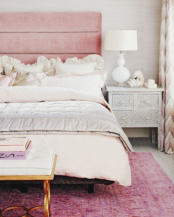 Спальня В Пыльно Розовых Тонах