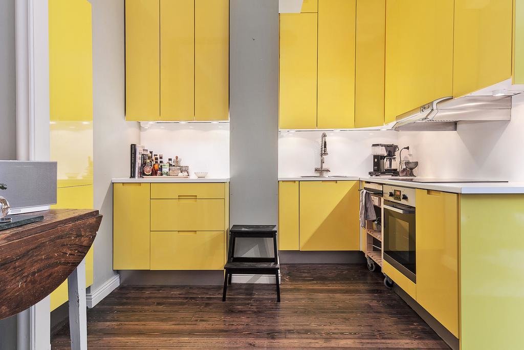 Желтая Кухня Дизайн Интерьера
