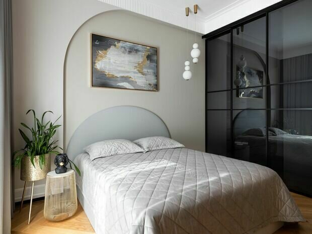 Фотография: Спальня в стиле Современный, Квартира, Проект недели, Санкт-Петербург, 1 комната, 40-60 метров – фото на INMYROOM