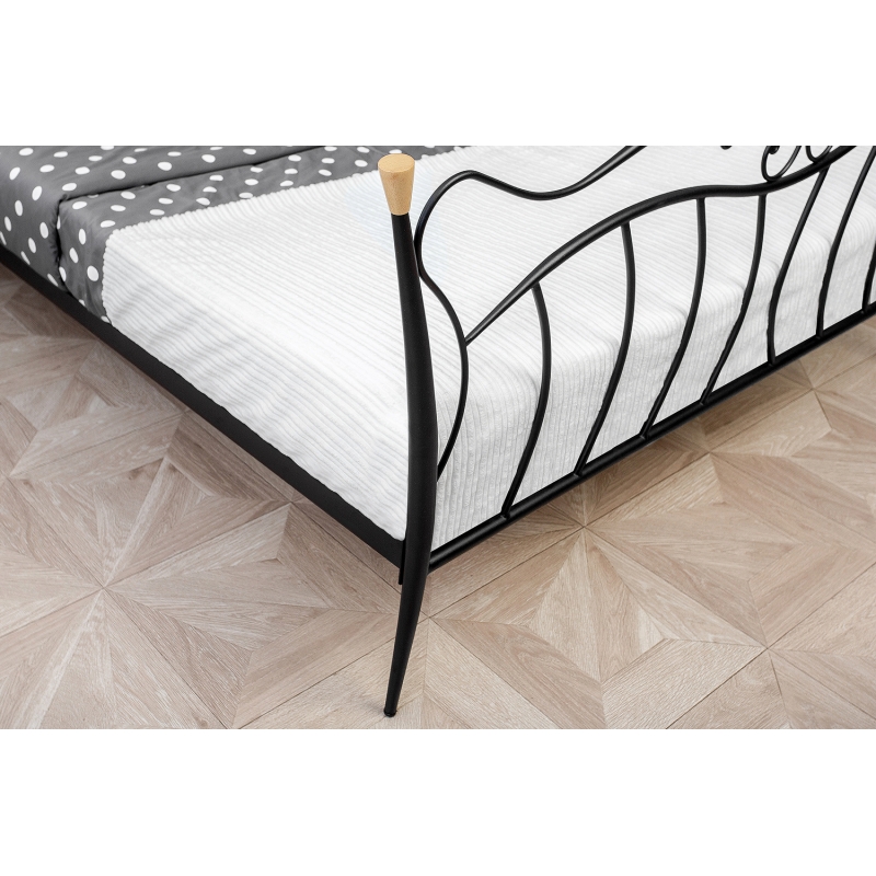 

Кровать двуспальная Mila 160х200 черного цвета