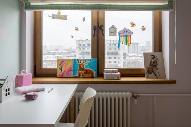 Фотография: Детская в стиле Современный, Квартира, Проект недели, Москва, И-522А, Панельный дом, 3 комнаты, 60-90 метров, Вера Шеверденок – фото на INMYROOM