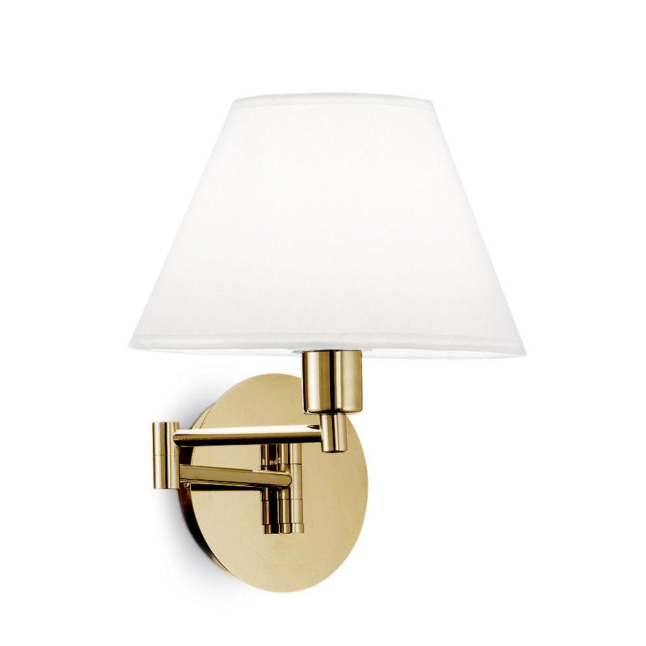 

Бра Ideal Lux Beverly Beverly Ottone Satinato с белым абажуром