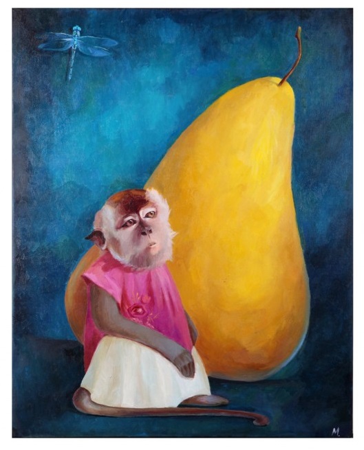 

Постер Monkey With Pear m