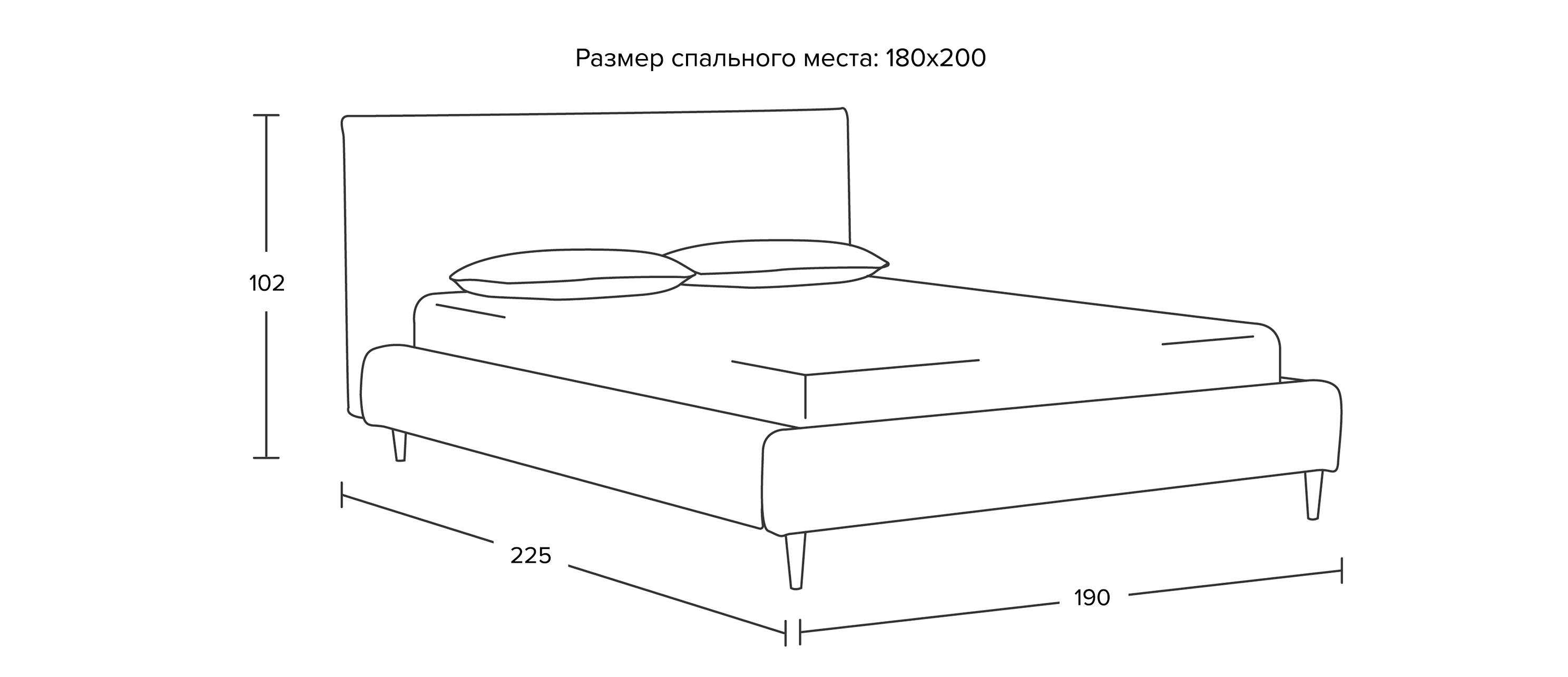 Чертеж кровати с мягким изголовьем фото 19