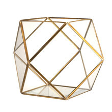 Флорариум стеклянный с золотом в винтажном стиле Crystal Shape Флорариум стеклянный с золотом в винтажном стиле Crystal Shape