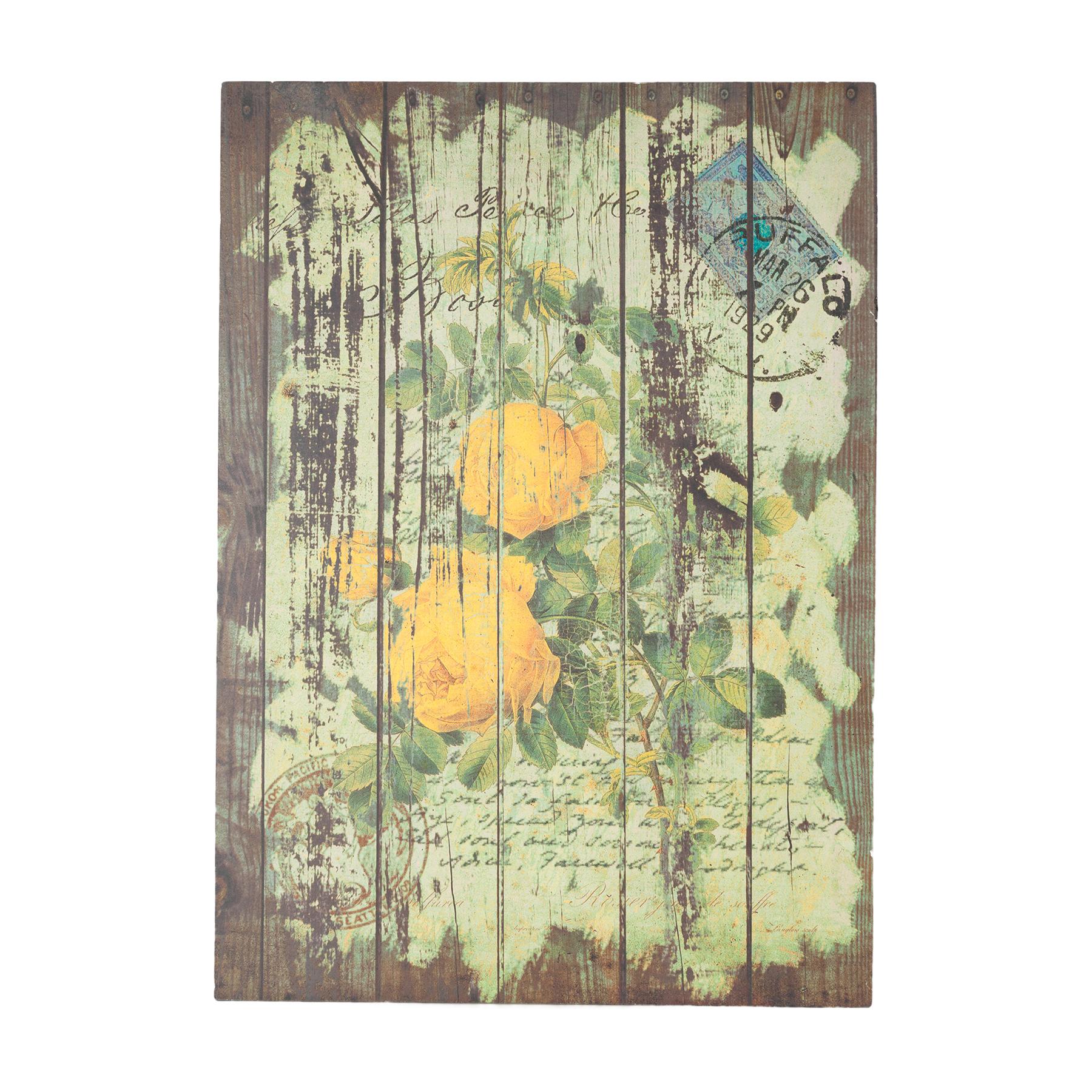 

Декоративная деревянная панель Flores Yellow