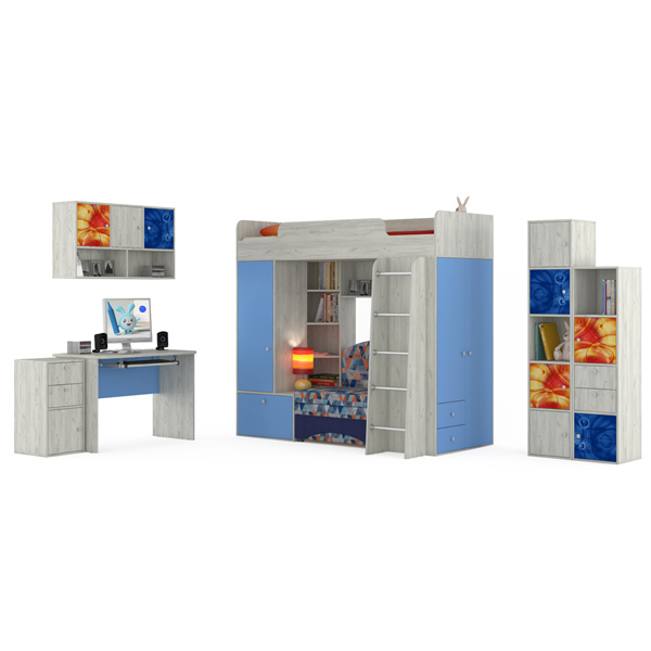 

Комплект детской мебели тетрис с принтом космос