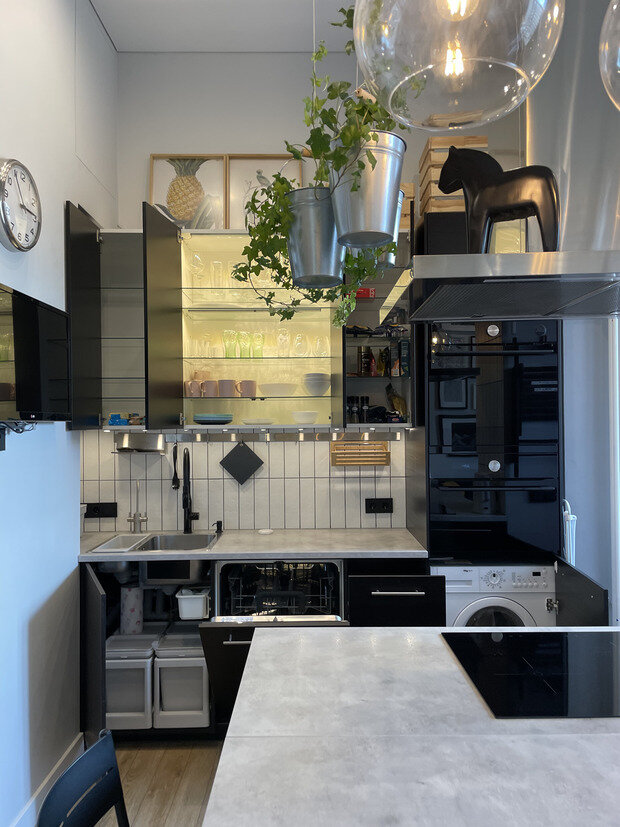 Фотография: Кухня и столовая в стиле Лофт, Скандинавский, Современный, Ремонт на практике – фото на INMYROOM
