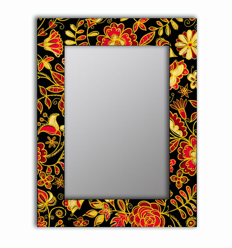 

Настенное зеркало цветочная поляна в раме из массива сосны 75х110