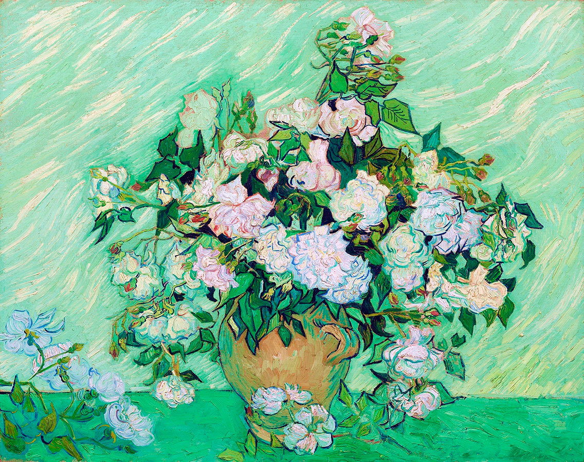 

Репродукция картины на холсте Vase With Roses 1890 г.