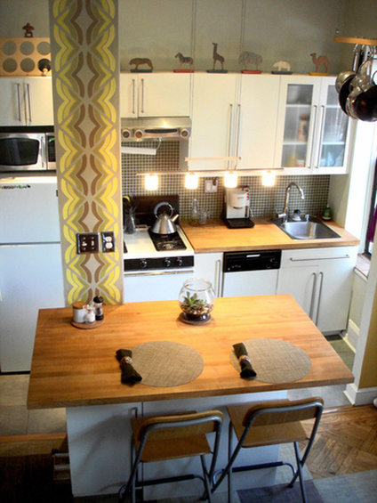 Фотография: Кухня и столовая в стиле Современный, Малогабаритная квартира, Квартира, Дома и квартиры – фото на INMYROOM