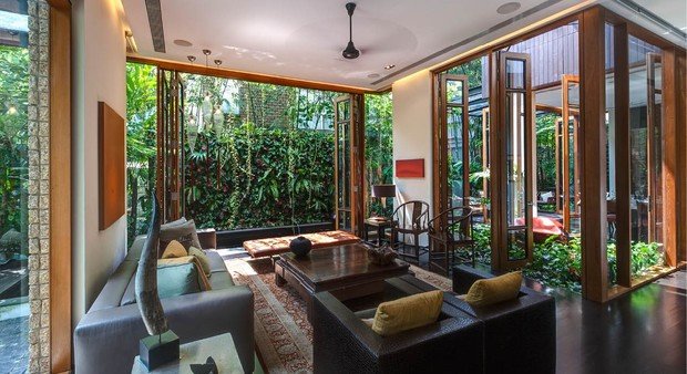 Фото из портфолио Бассейн на крыше и джунгли в гостиной – фотографии дизайна интерьеров на INMYROOM