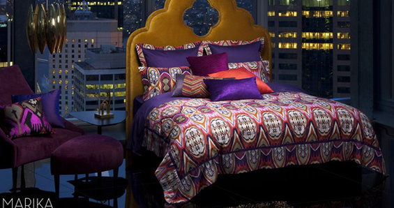 Фотография: Спальня в стиле Восточный, Декор интерьера, Дизайн интерьера, Цвет в интерьере, Текстиль – фото на INMYROOM