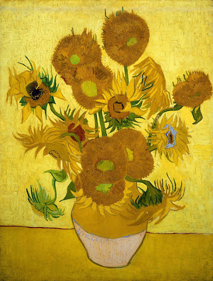 

Репродукция картины на холсте Still Life Vase With Fifteen Sunflowers 1889 г.