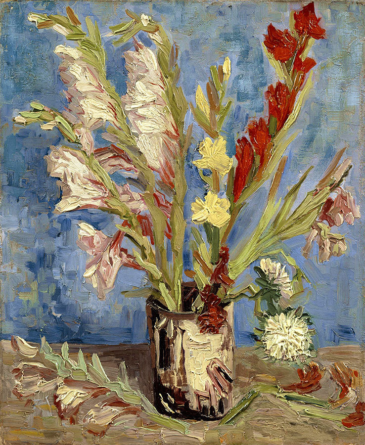 

Репродукция картины на холсте Vase With Gladioli And China Asters 1886 г.