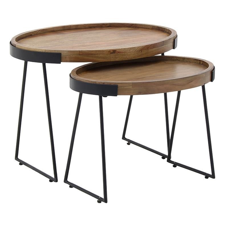 

Набор из двух журнальных столиков на металлических ножках