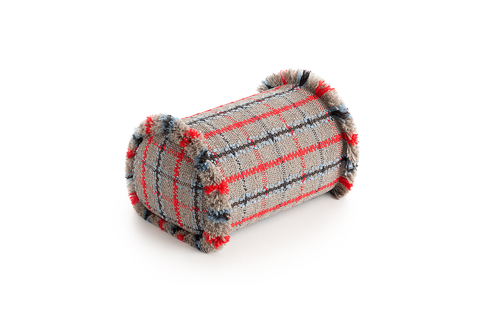

Большая подушка-рол Tartan Blue из полипропилена
