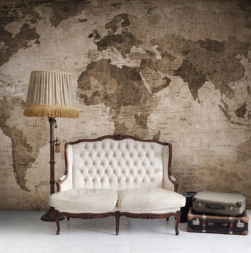 

Дизайнерские обои World Map Brown 270х400