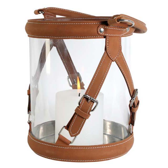 

Подсвечник Eichholtz "Hurricane Equestrian" с ремнями из светло-коричневой кожи