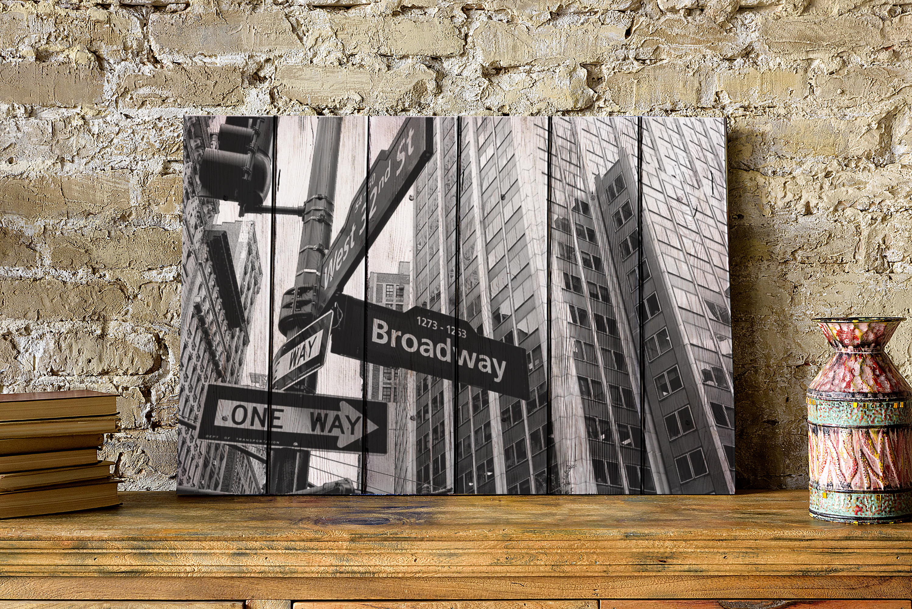 

Картина бродвей в черно-белом цвете