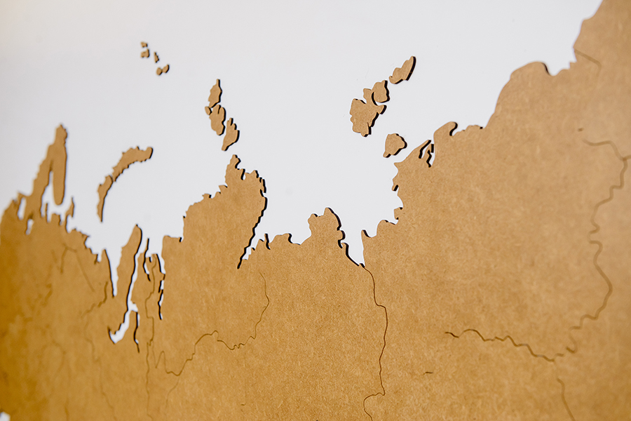 

Карта-пазл Wall Decoration российская федерация коричневого цвета