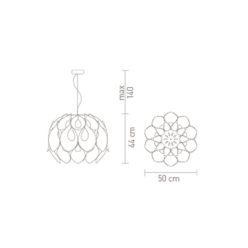 

Подвесной светильник Slamp Flora Medium с плафоном из пластика