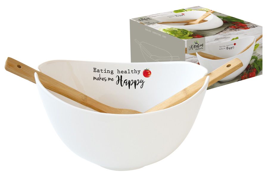 

Салатник с ложками Kitchen Elements в подарочной упаковке