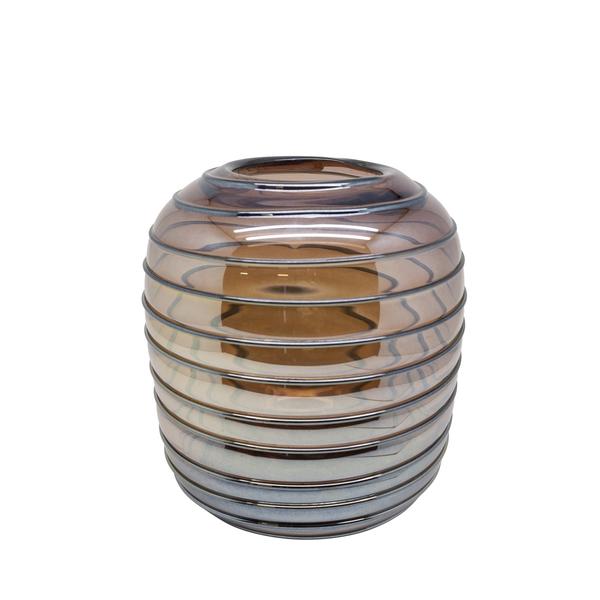 

Ваза Glass With Lines s розового цвета