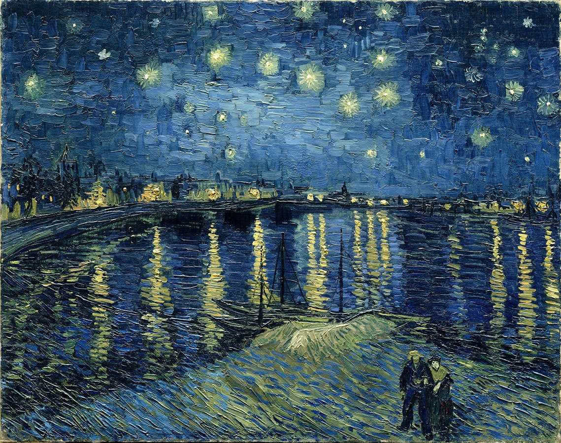 

Репродукция картины на холсте Starry Night Over The Rhone 1888 г.