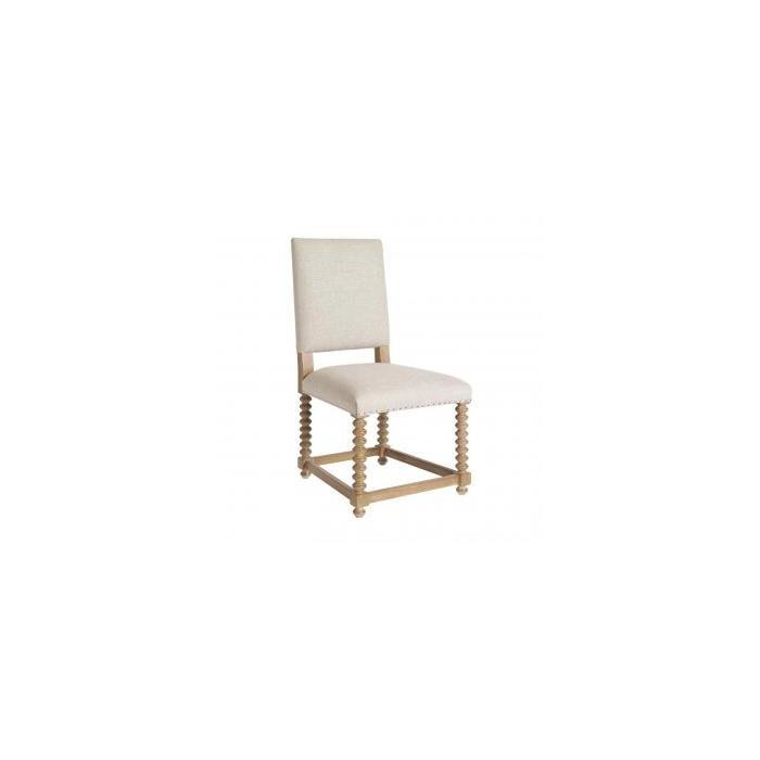 SPOOL SIDE CHAIR IN LIGHT LINEN SPOOL SIDE CHAIR IN LIGHT LINEN
