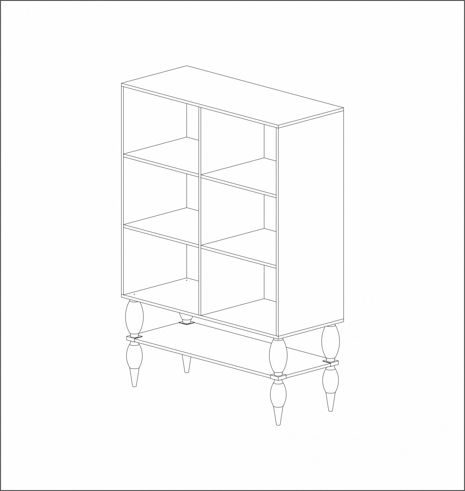 

Комод Cadore Black черного цвета