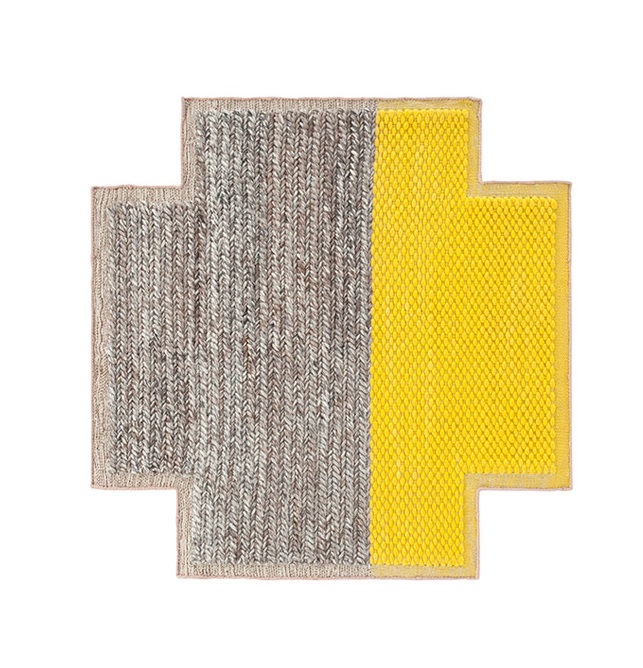 

Ковер Plait Yellow серо-желтого цвета 160х160