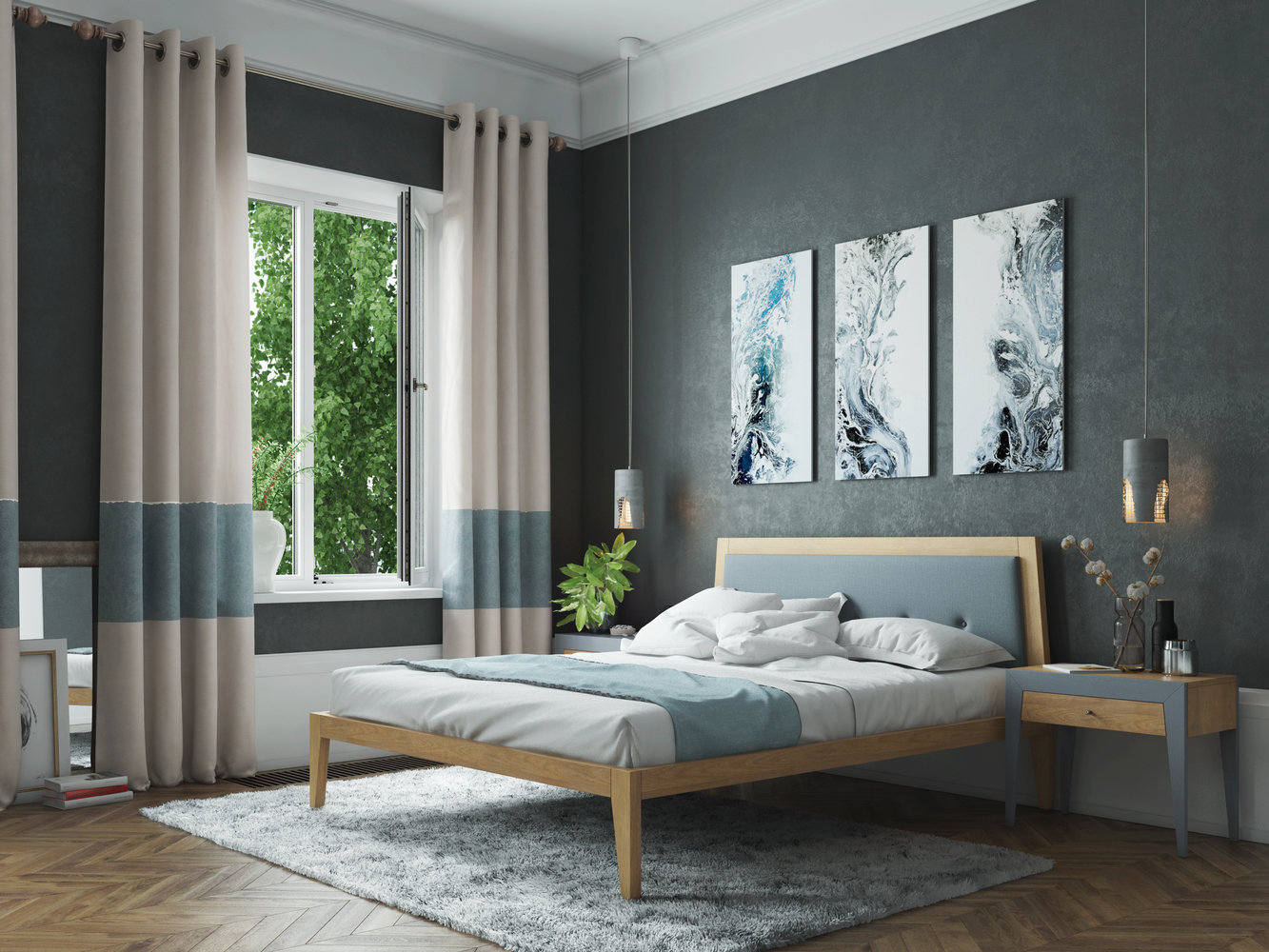 

Кровать Fly New из массива дуба 200х200