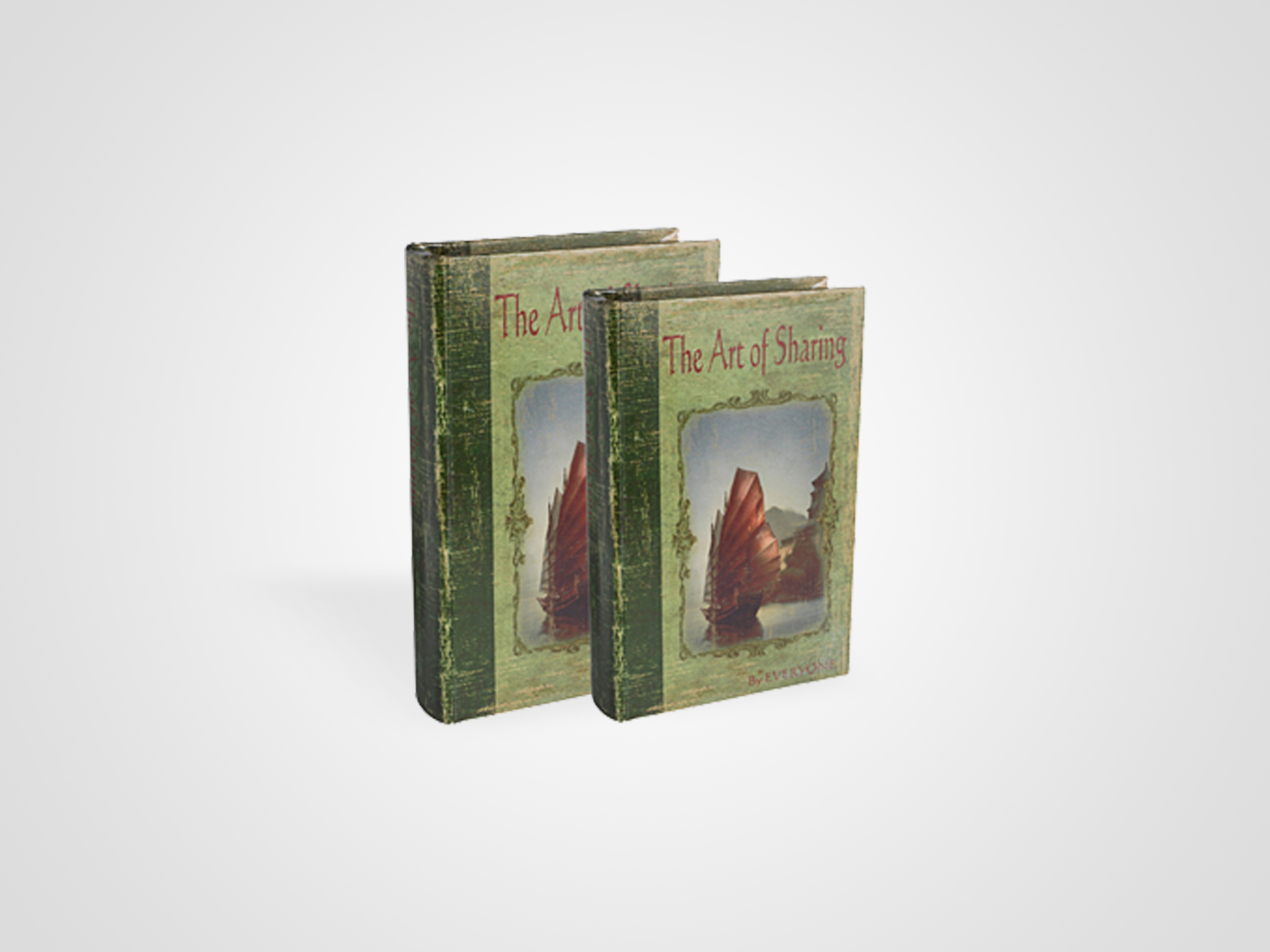 

Набор из 2 шкатулок в виде старинных книг