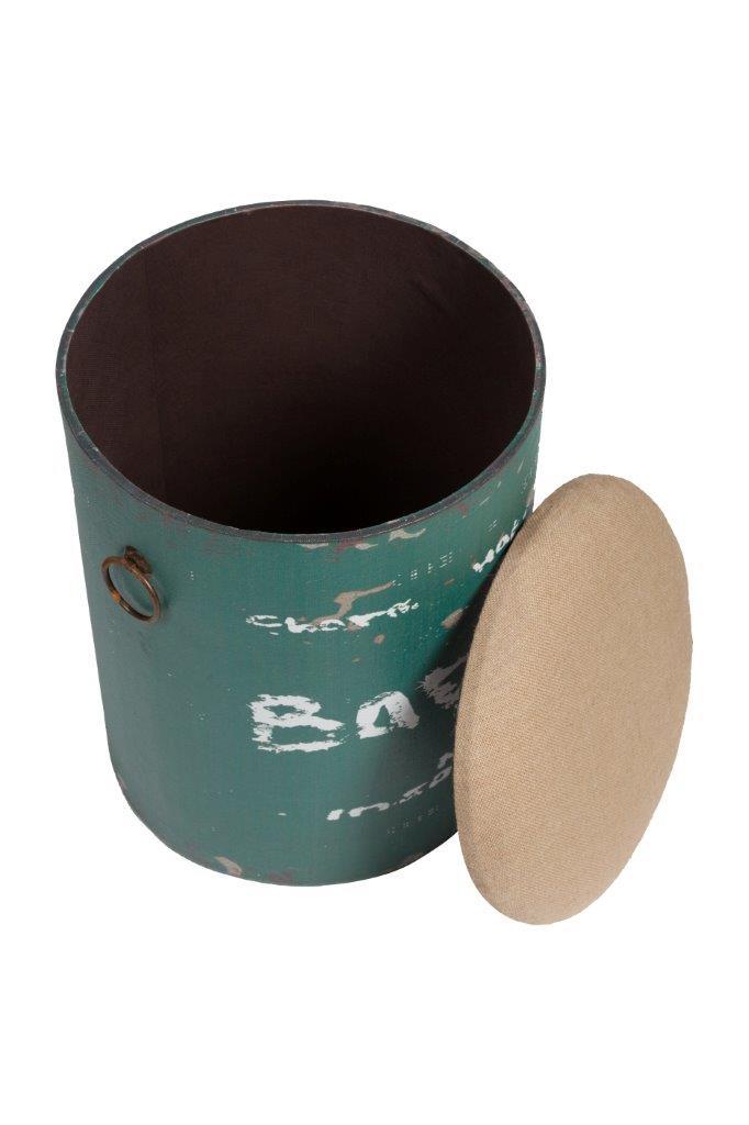 

Журнальный столик-табурет Barrel Green из металла