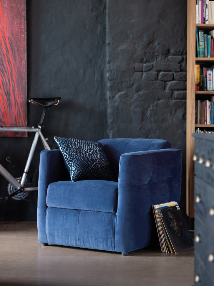 

Мягкое кресло Sego синего цвета