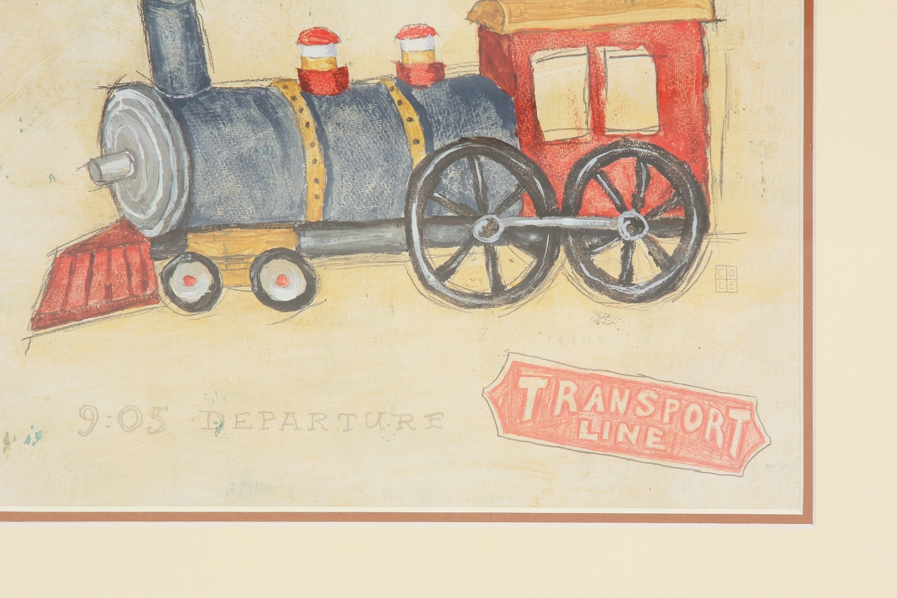 

Винтажный постер в раме Vintage Locomotive с рисунком паровоза