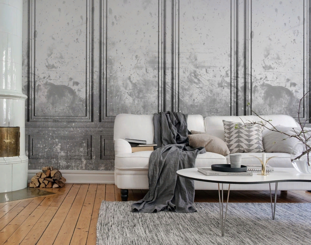 

Дизайнерские обои Patinated Panels Smoke