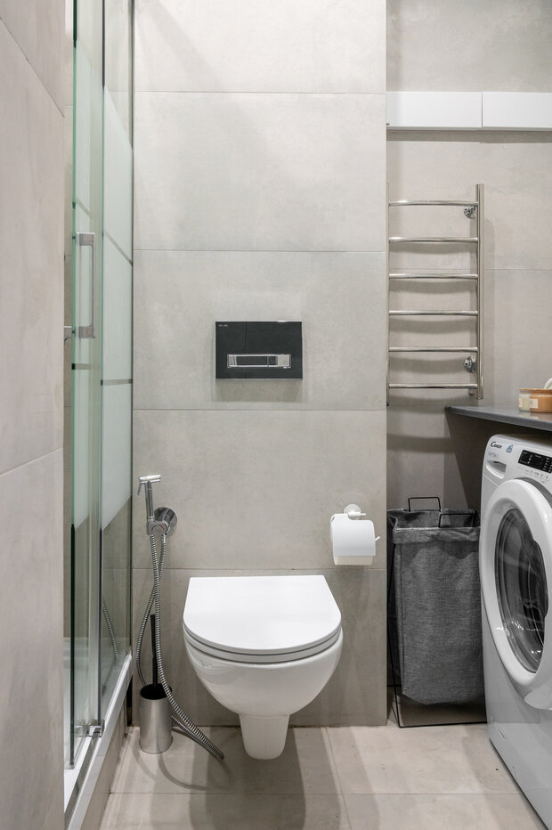 Фотография: Ванная в стиле Современный, Малогабаритная квартира, Квартира, Проект недели, до 40 метров – фото на INMYROOM