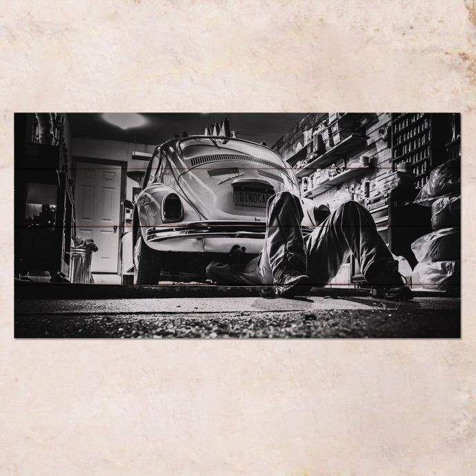 

Картина на дереве Auto Repair 40х80