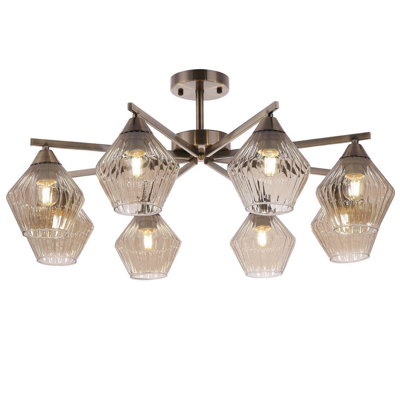 

Потолочная люстра Anika с плафонами янтарного цвета