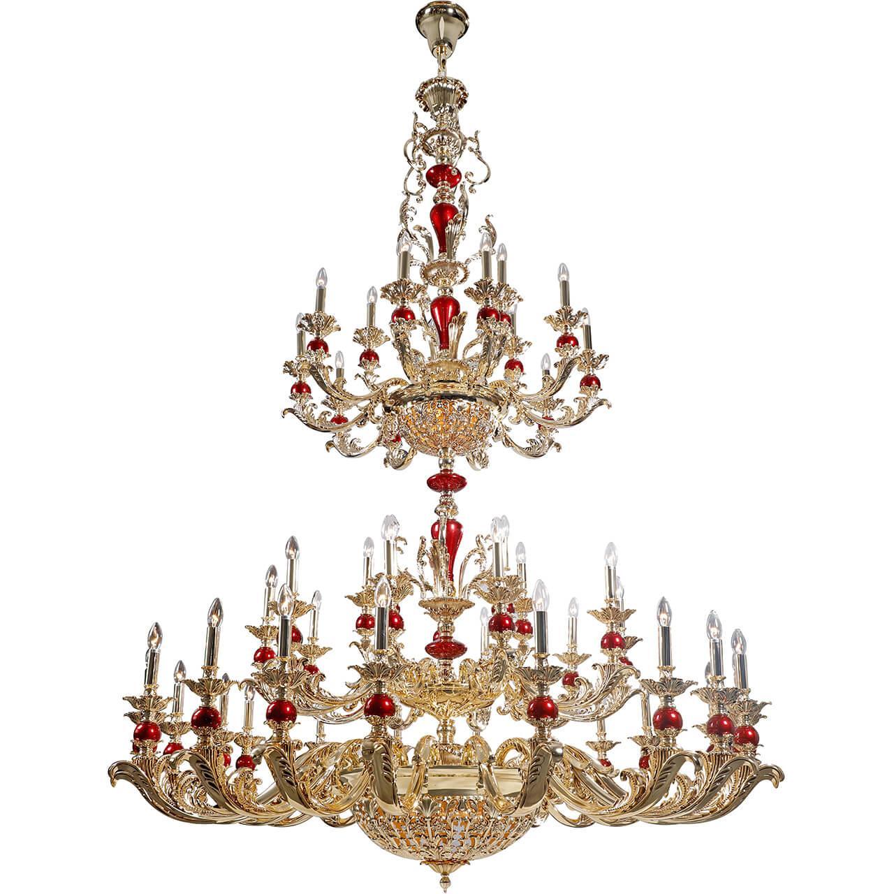 

Подвесная люстра Elite Grande из металла и хрусталя