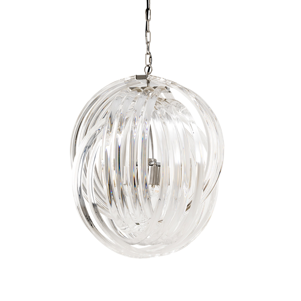 

Подвесной светильник Eichholtz Chandelier Marco Polo из фактурного прозрачного муранского стекла
