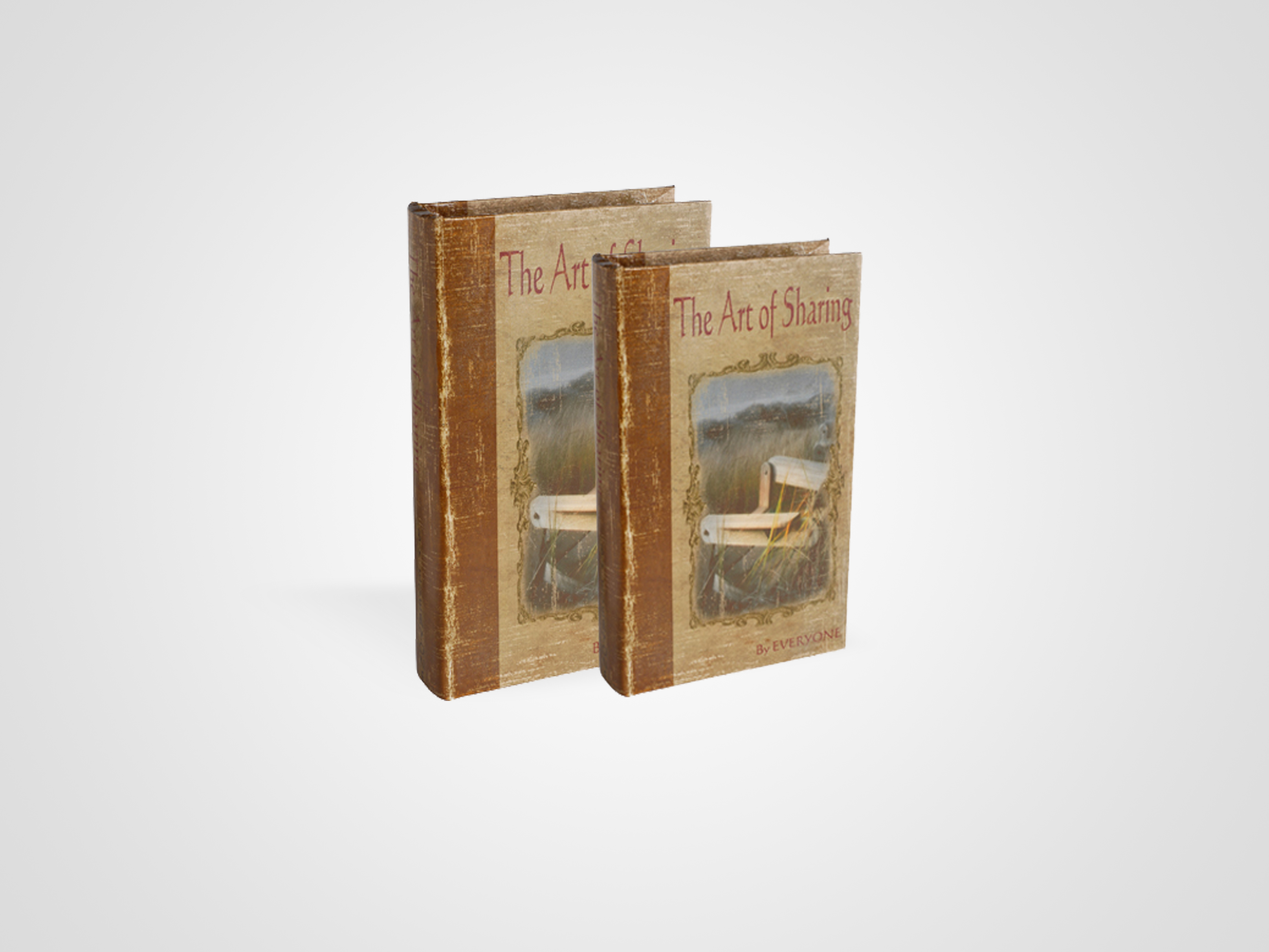 

Набор из 2 шкатулок в виде старинных книг