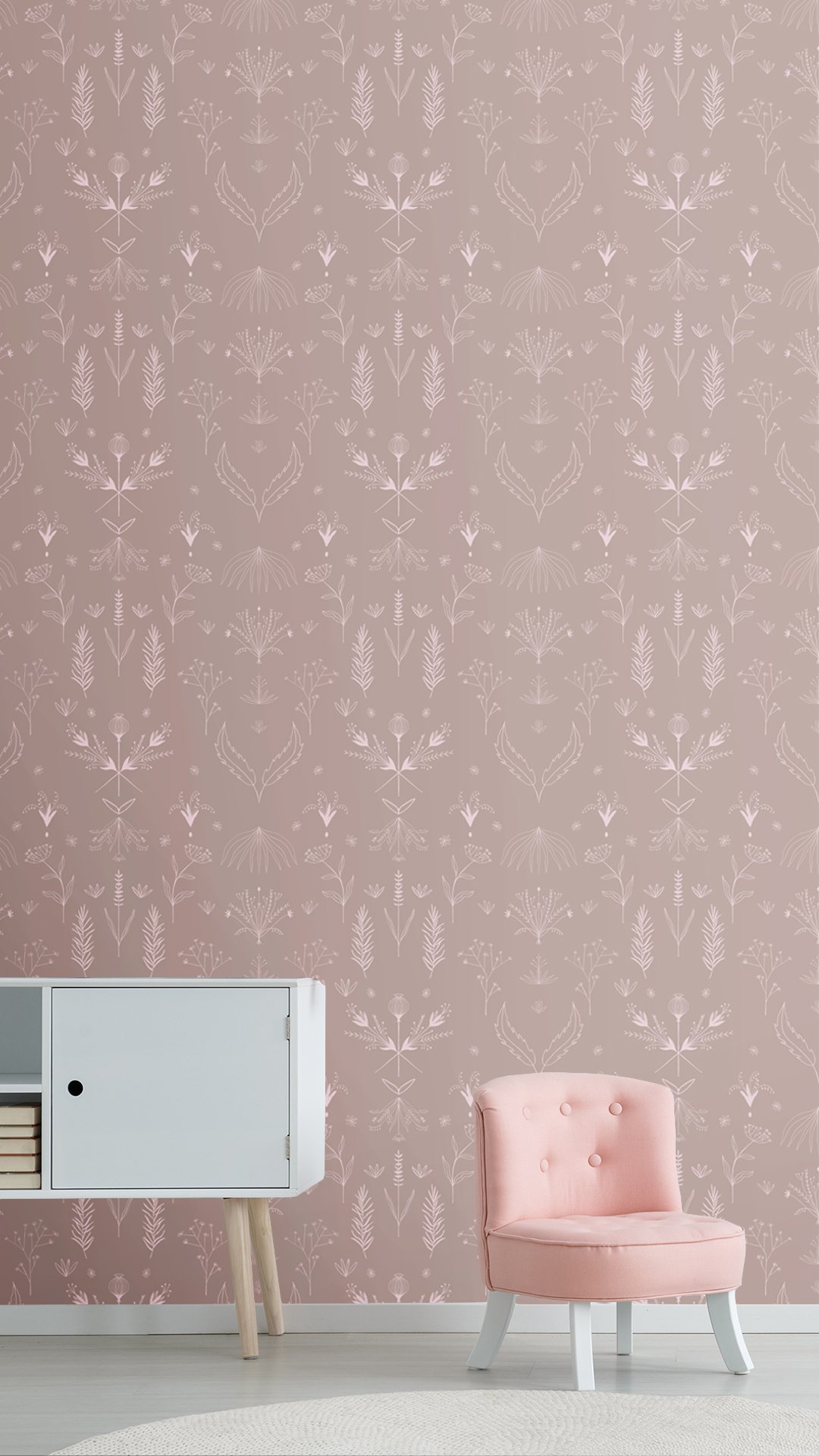 

Обои горные цветы / пудра на флизелиновой основе