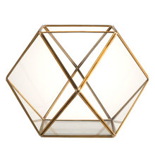 Флорариум стеклянный с золотом в винтажном стиле Crystal Shape Флорариум стеклянный с золотом в винтажном стиле Crystal Shape