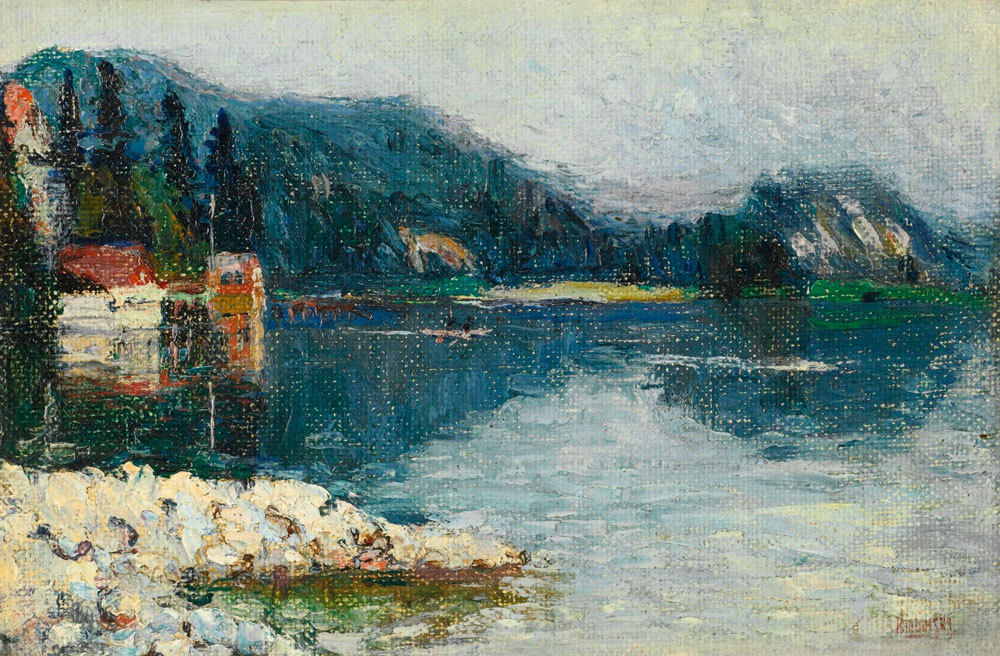 

Репродукция картины на холсте Kochel Lake Fog